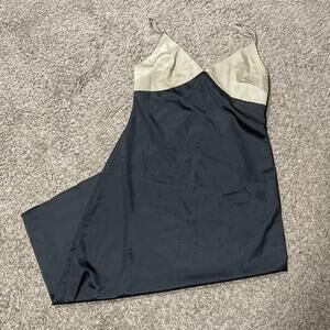 Black And Cream Silk Midi